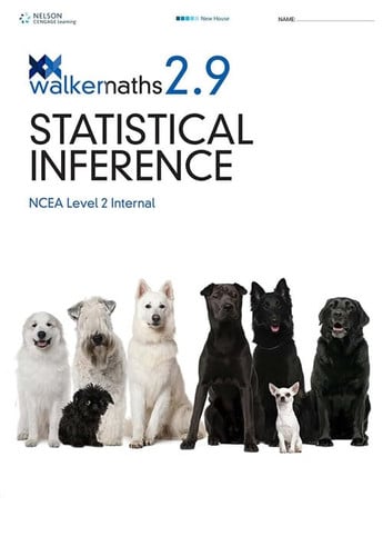Walker Maths Senior 2. 9 Statistical Inference Workbook