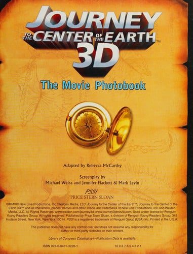 Journey to the Center of the Earth 3D The Movie Photobook