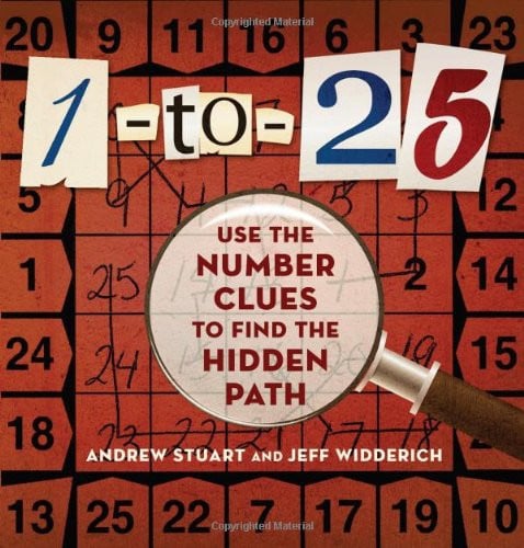 1-to-25 Use the Clues to Find the Snaking Path