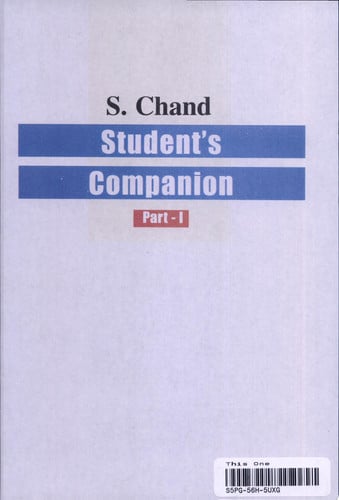 S. Chand's Students Companion (Part I) A Fondation Course in English for Middle Classes